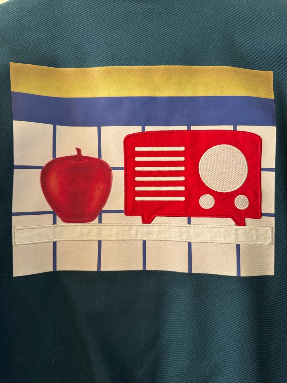 Coach Tom Wesselmann Teal Jacket Lip Patch zip jacket - Picture 4 of 7